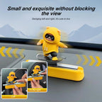 Skateboarding Bear Car Dashboard Ornament with Parking Number Plate