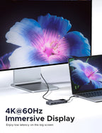 6-in-1 USB-C Hub with 4K 60Hz HDMI and 10Gbps Data Transfer