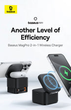25W 2-in-1 Magnetic Wireless Charging Station for Smartphones