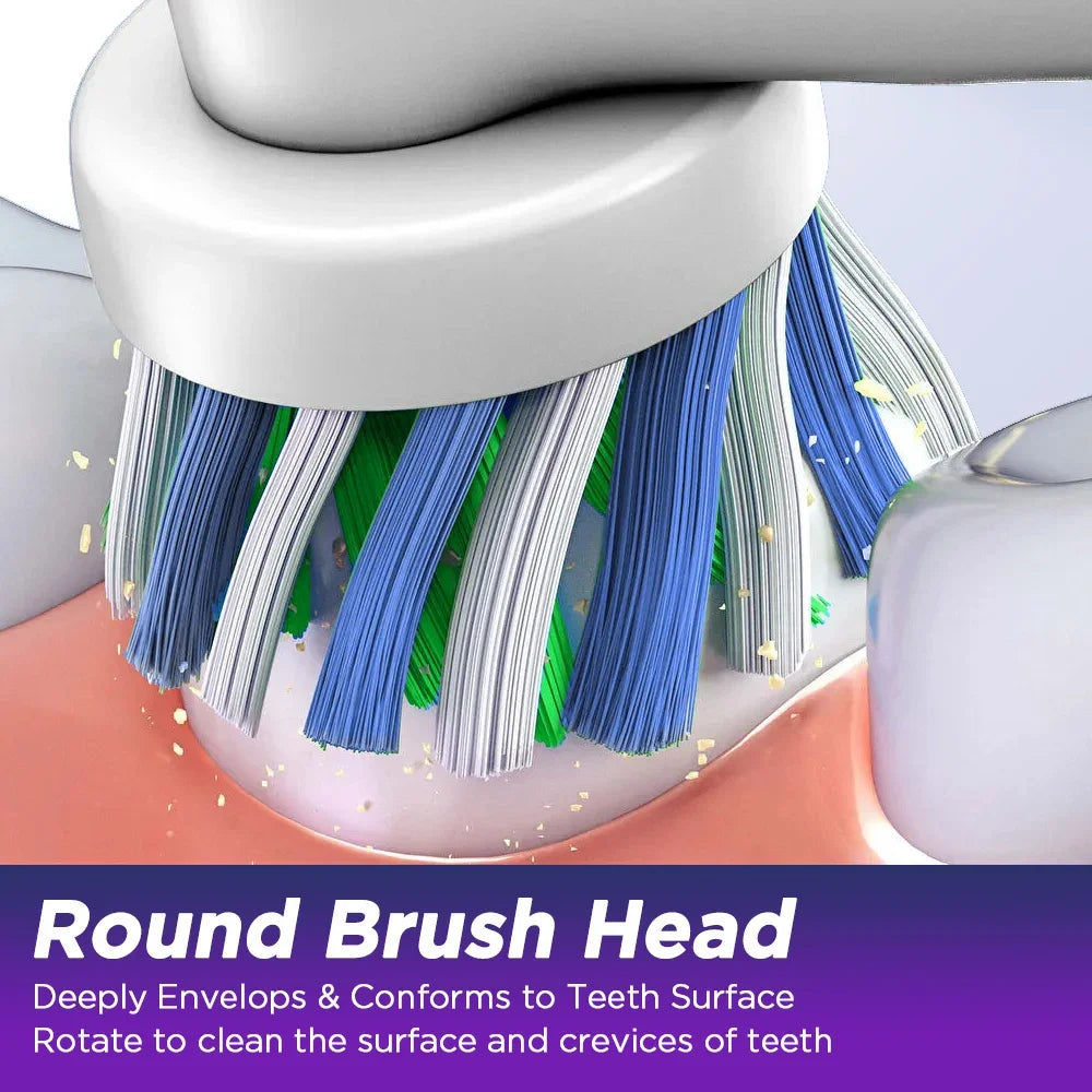 Rechargeable Electric Toothbrush with 5 Modes and 4 Brush Heads - 3