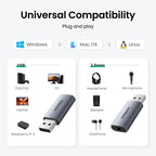 USB to 3.5mm External Sound Card Audio Adapter