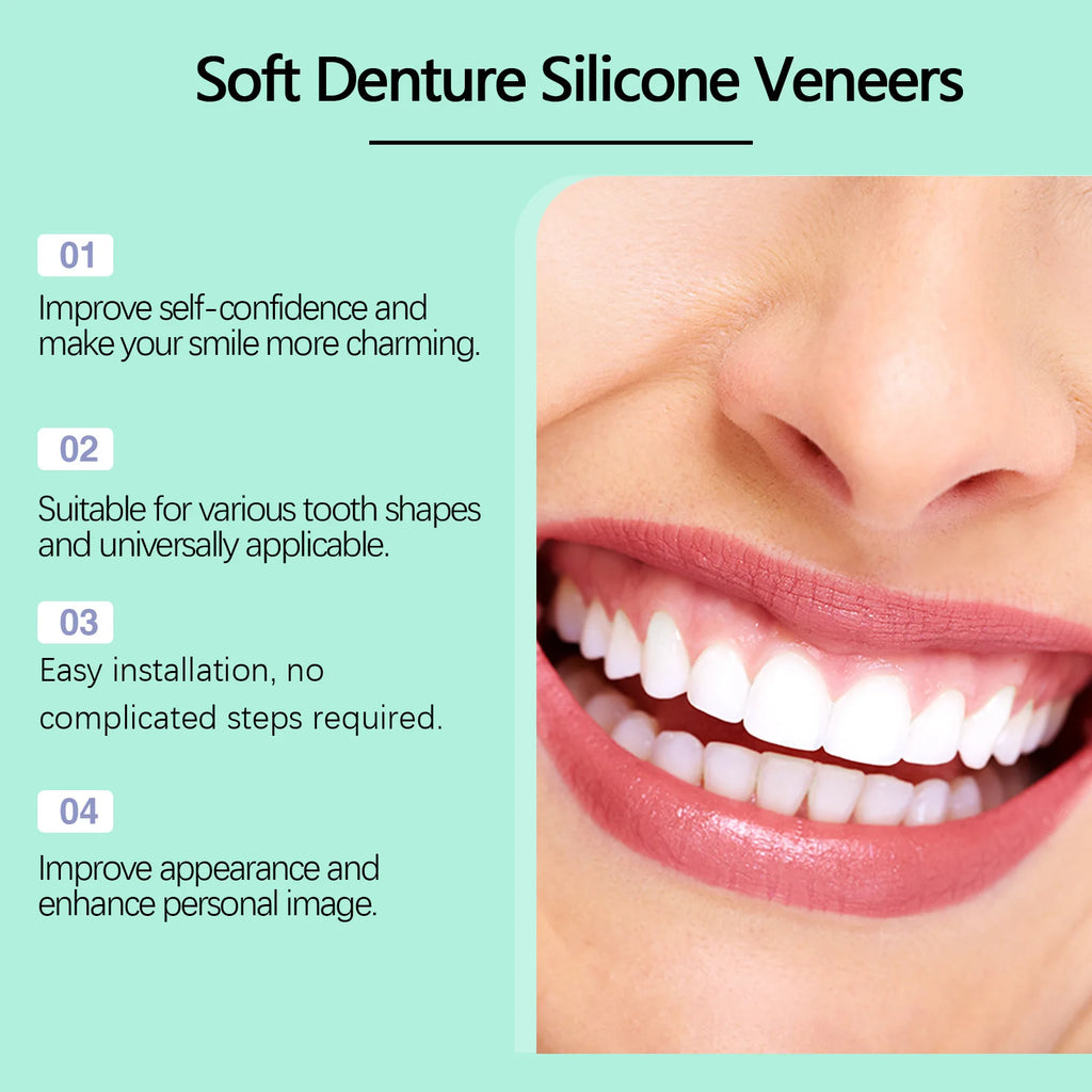 Flexible Silicone Cosmetic Denture Set for Smile Restoration