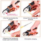 4-Way Indent Crimping Tool for 14-18AWG Deutsch Solid Contacts