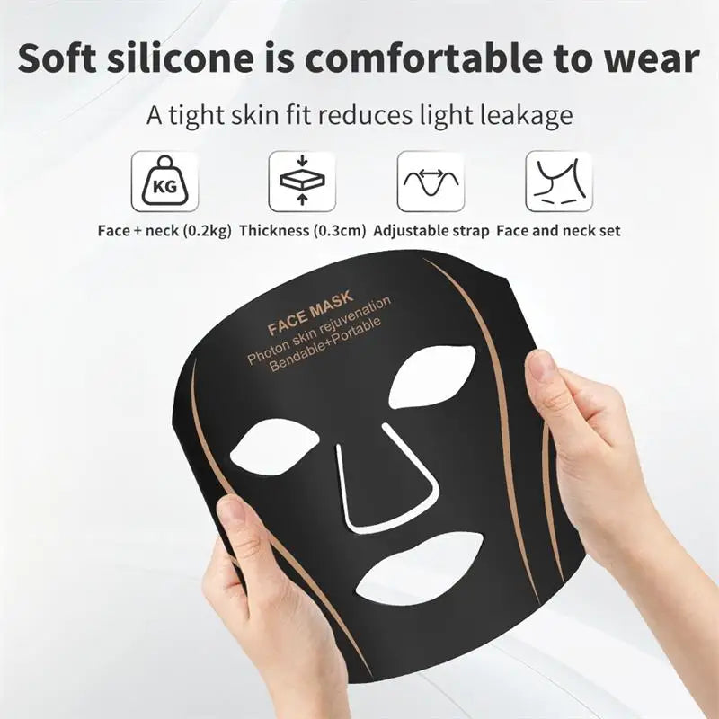 7-Color LED Face and Neck Light Therapy Mask