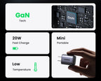 20W GaN USB-C Fast Wall Charger for Smartphones
