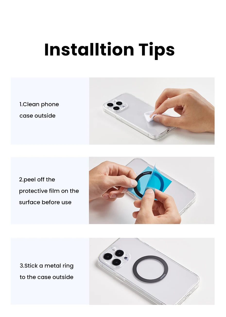 Magnetic Adhesive Ring for Wireless Charging and Phone Holders
