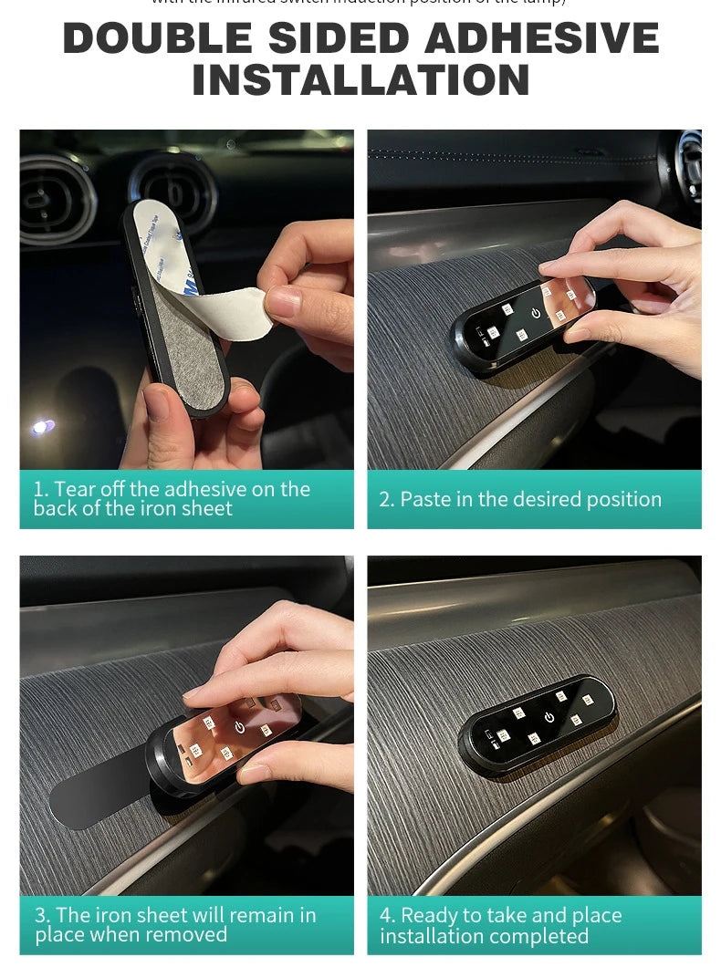 Magnetic LED Car Door Warning Light with USB Rechargeable Battery