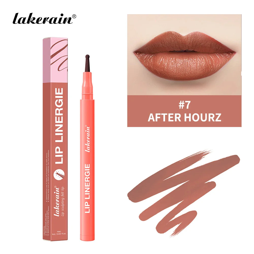 Waterproof Felt-Tip Lip Liner for Sculpting and Contouring