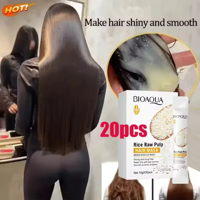 Professional Rice Repair Hair Mask for Dry and Damaged Hair