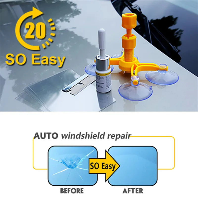 Car Windshield Glass Repair Kit for Cracks and Chips