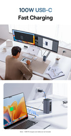 12-in-1 USB-C Docking Station for MacBook and Windows Laptops