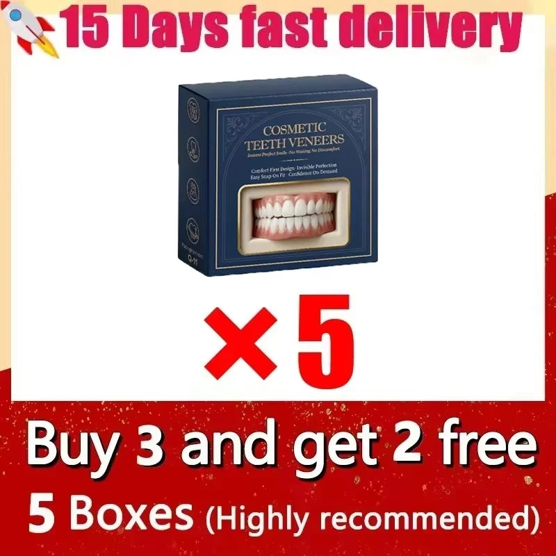 Full Mouth Cosmetic Denture Set with Storage Case - 14
