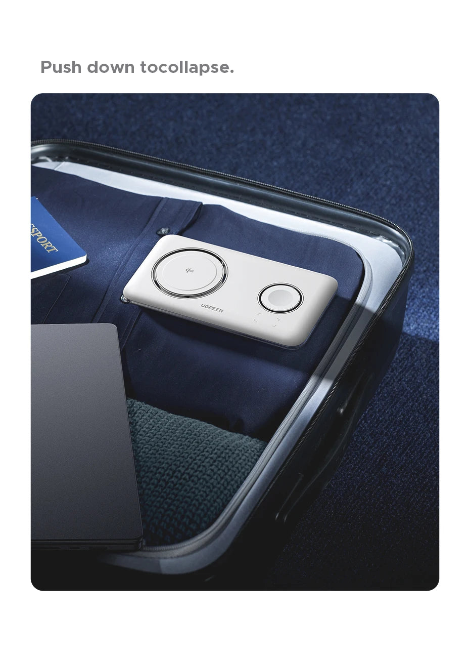 2-in-1 Magnetic Wireless Charging Station for iPhone and Earphones