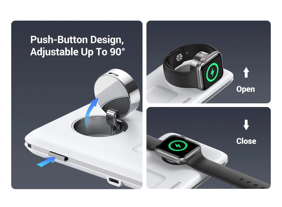 3-in-1 Magnetic Wireless Charging Station for iPhone and Apple Watch