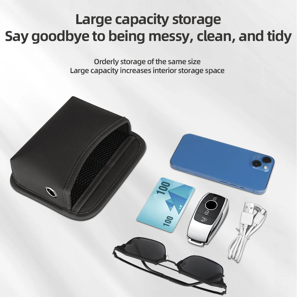 Adhesive Car Seat Side Storage Pocket for Phone and Accessories