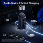 160W 15-in-1 USB-C Docking Station with 25W Wireless Charger