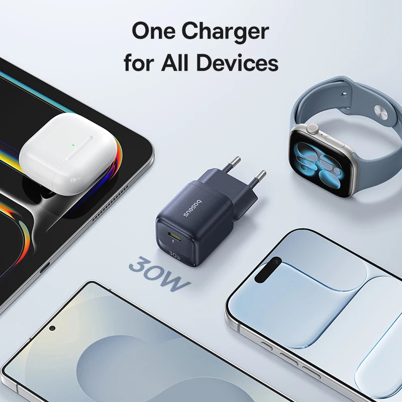 30W GaN USB-C Fast Charger for Smartphones and Tablets - 6
