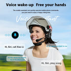 Motorcycle Helmet Wireless Bluetooth 5.3 Headset with Handsfree Mic