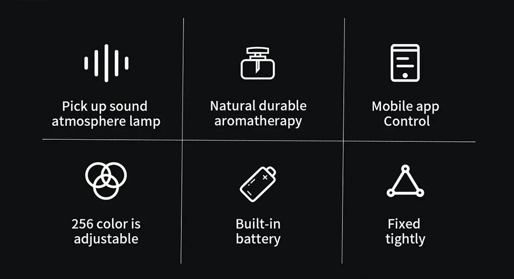 Car Air Vent Fragrance Diffuser with RGB Music Rhythm LED Light
