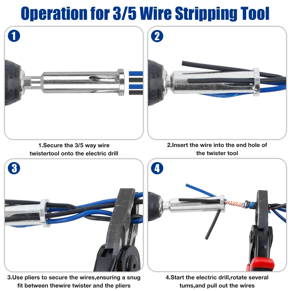 Electric Drill Wire Twister and Connector Tool Set