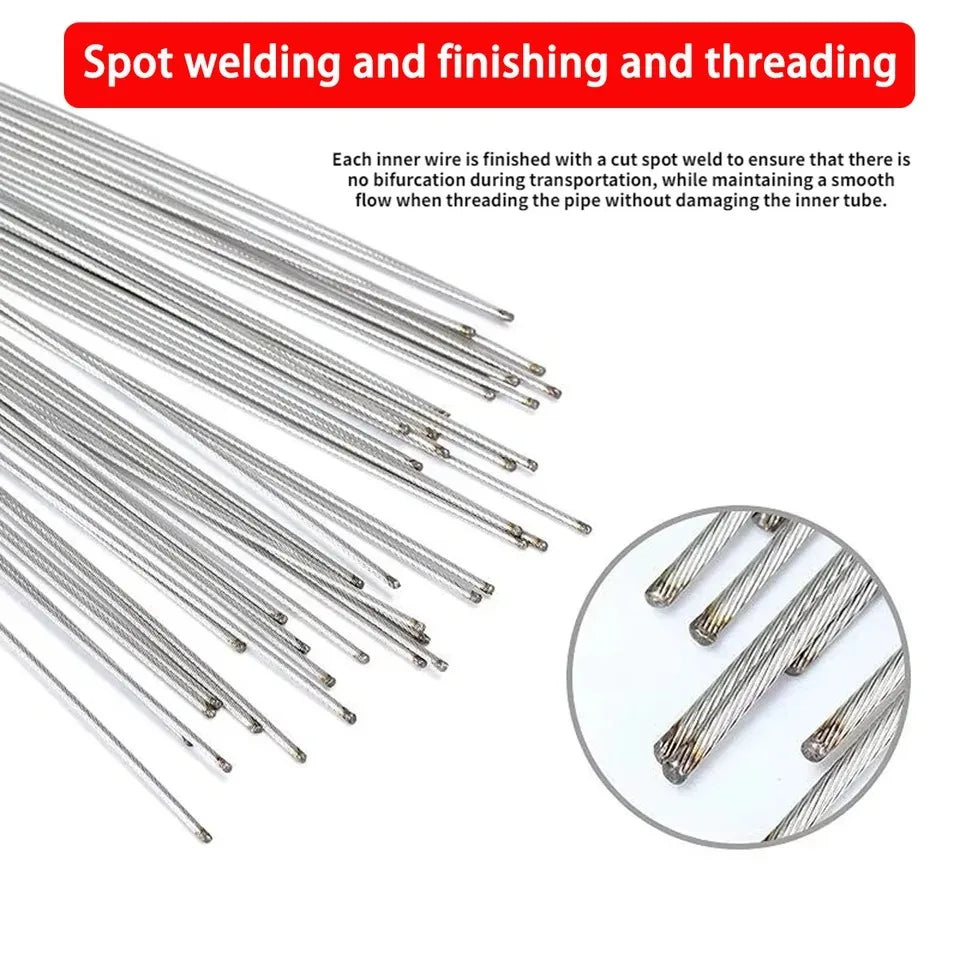10 Pack Bicycle Brake and Shift Inner Cables 1700mm