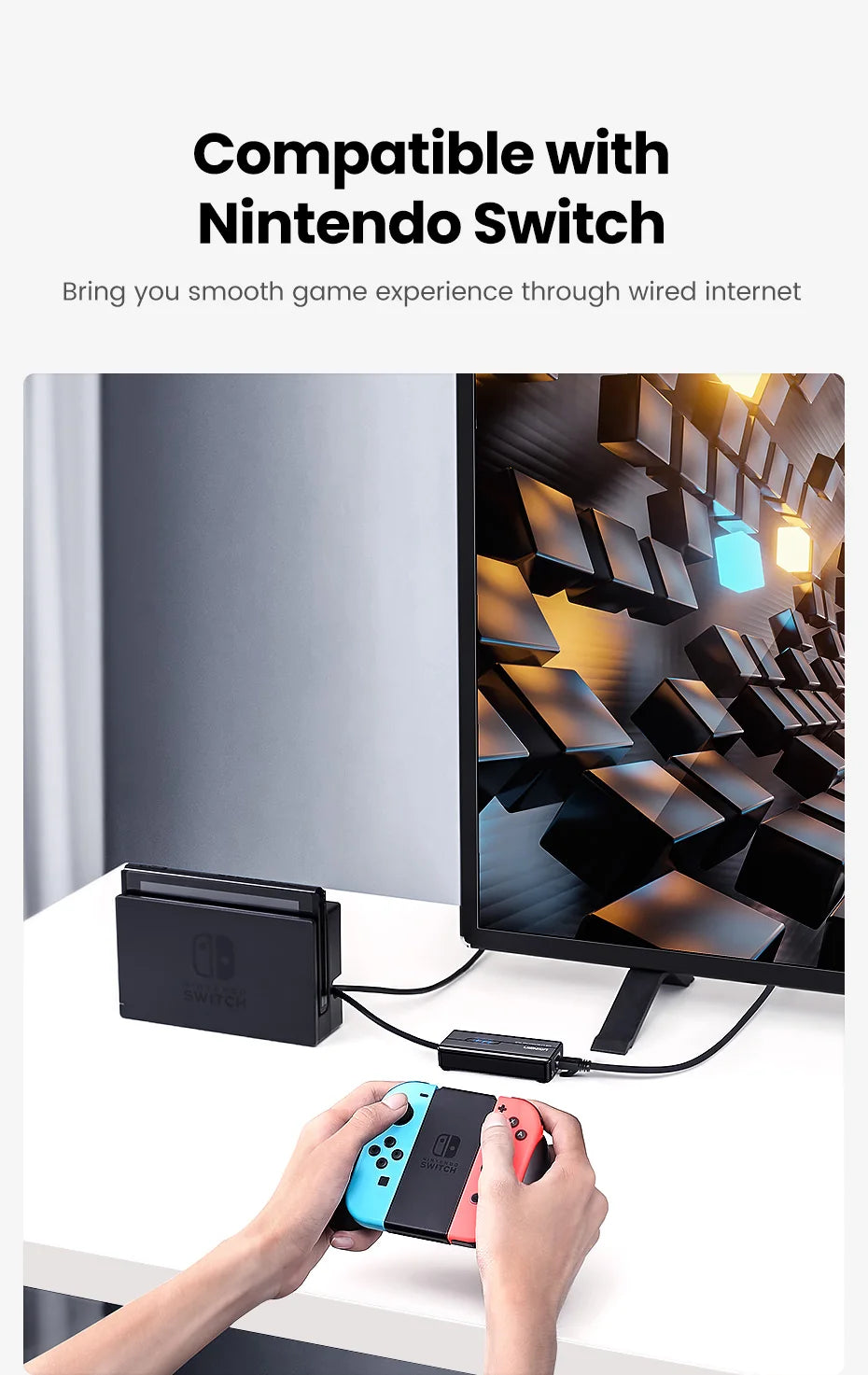 USB 3.0 to Gigabit Ethernet Adapter and 3-Port USB Hub - 9