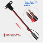 SAE Power Extension Cable with Panel Mount Female Socket