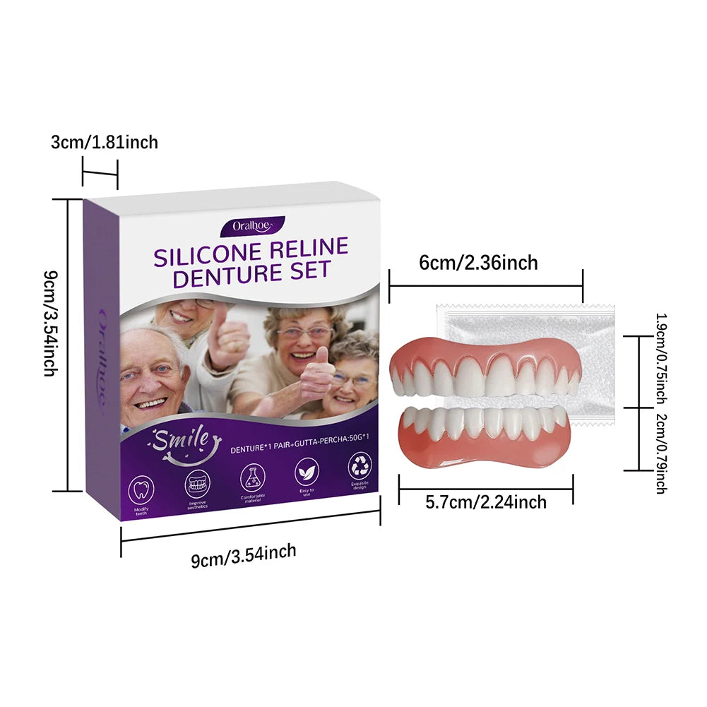 Silicone Reline Denture Set for Comfortable Fit - 2