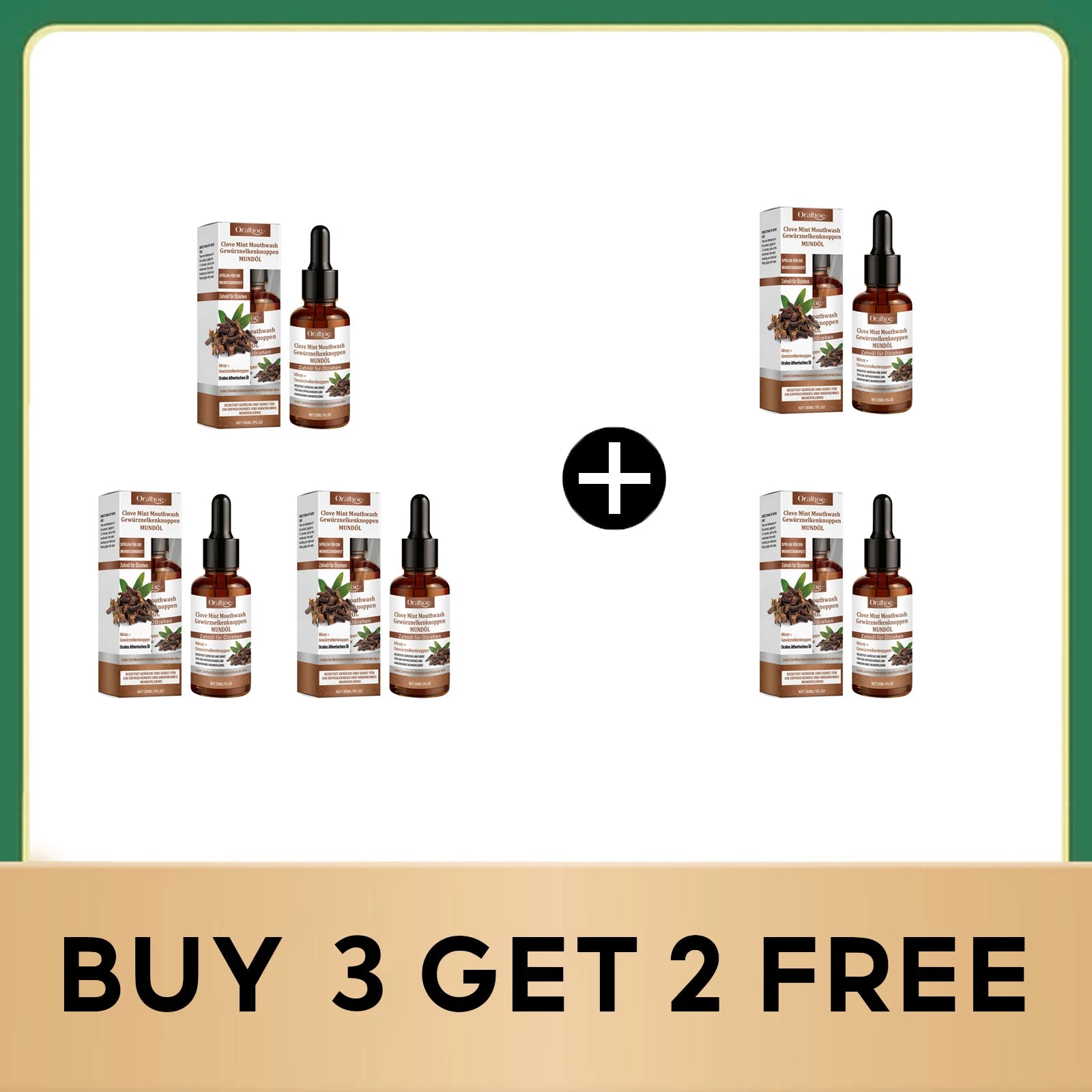 Clove Mint Oral Rinse for Fresh Breath and Teeth Whitening - 23