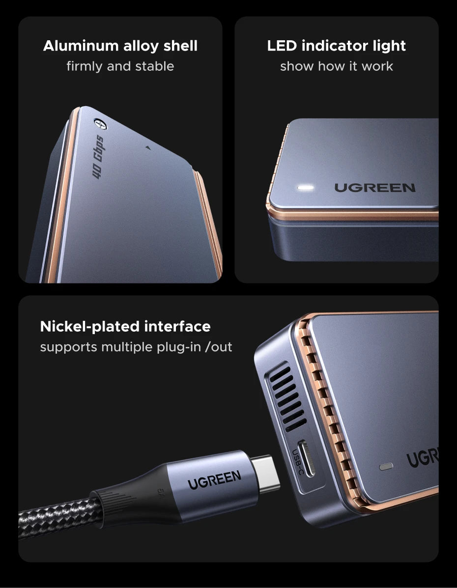 40Gbps USB4 M.2 NVMe SSD Enclosure Adapter