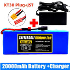 48V 20Ah Lithium-Ion E-Bike Battery Pack with Charger