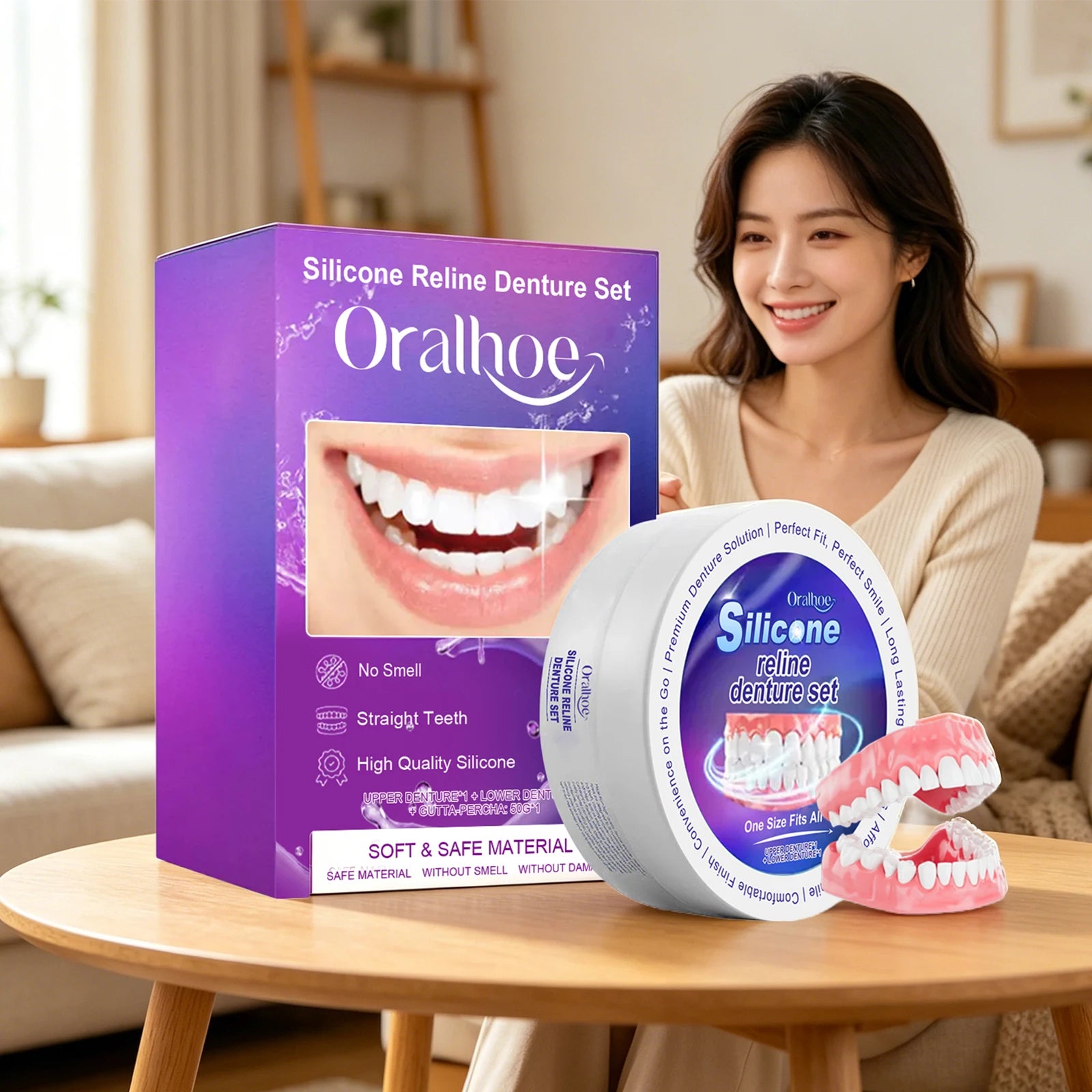 Silicone Reline Denture Set for Comfortable Fit and Natural Smile - 7