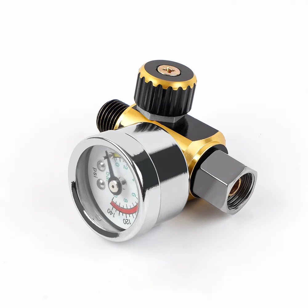 Adjustable Air Spray Gun Pressure Regulator with G1/4 Gauge