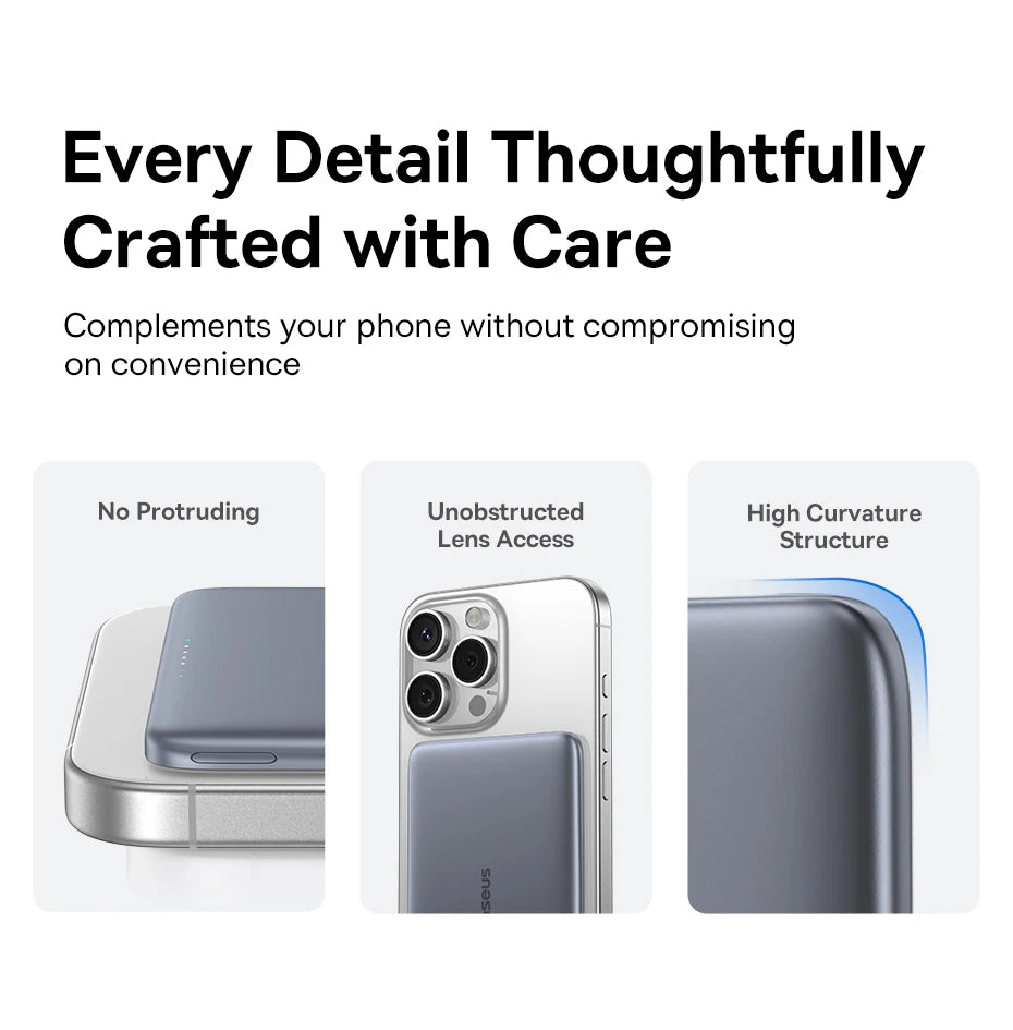 5000mAh Magnetic Wireless Power Bank for Smartphone Fast Charging - 13