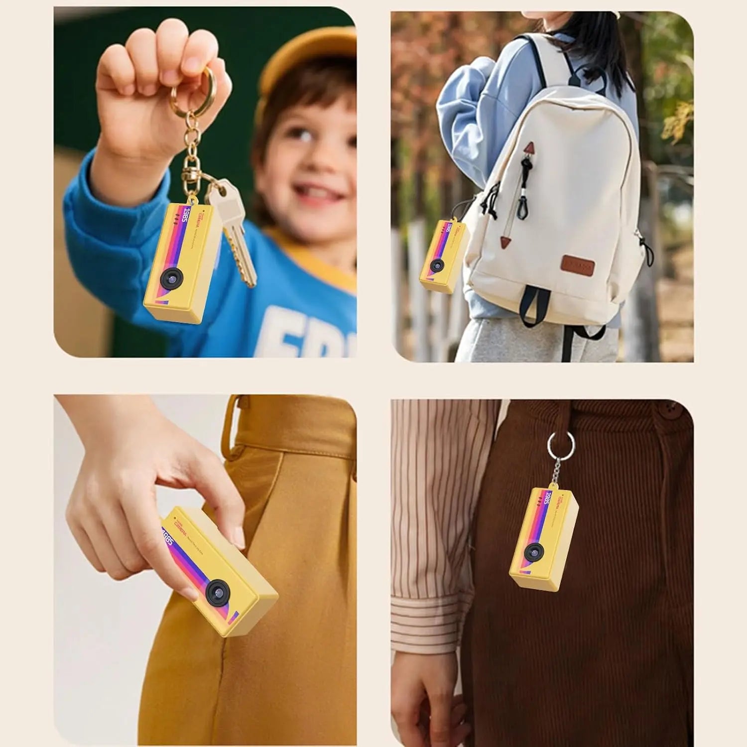 Mini Retro Keychain Camera with LCD Screen - 5