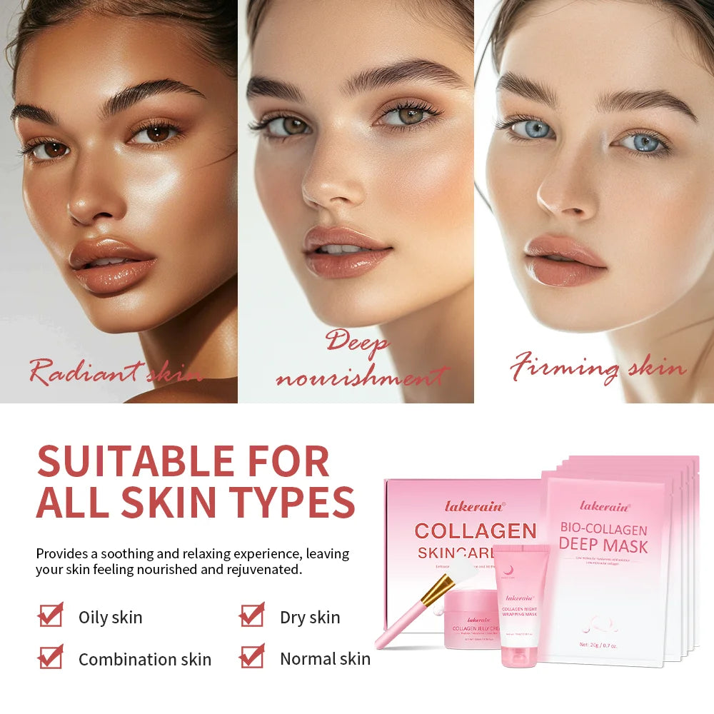Collagen Face Skincare Set for Deep Nourishment and Hydration