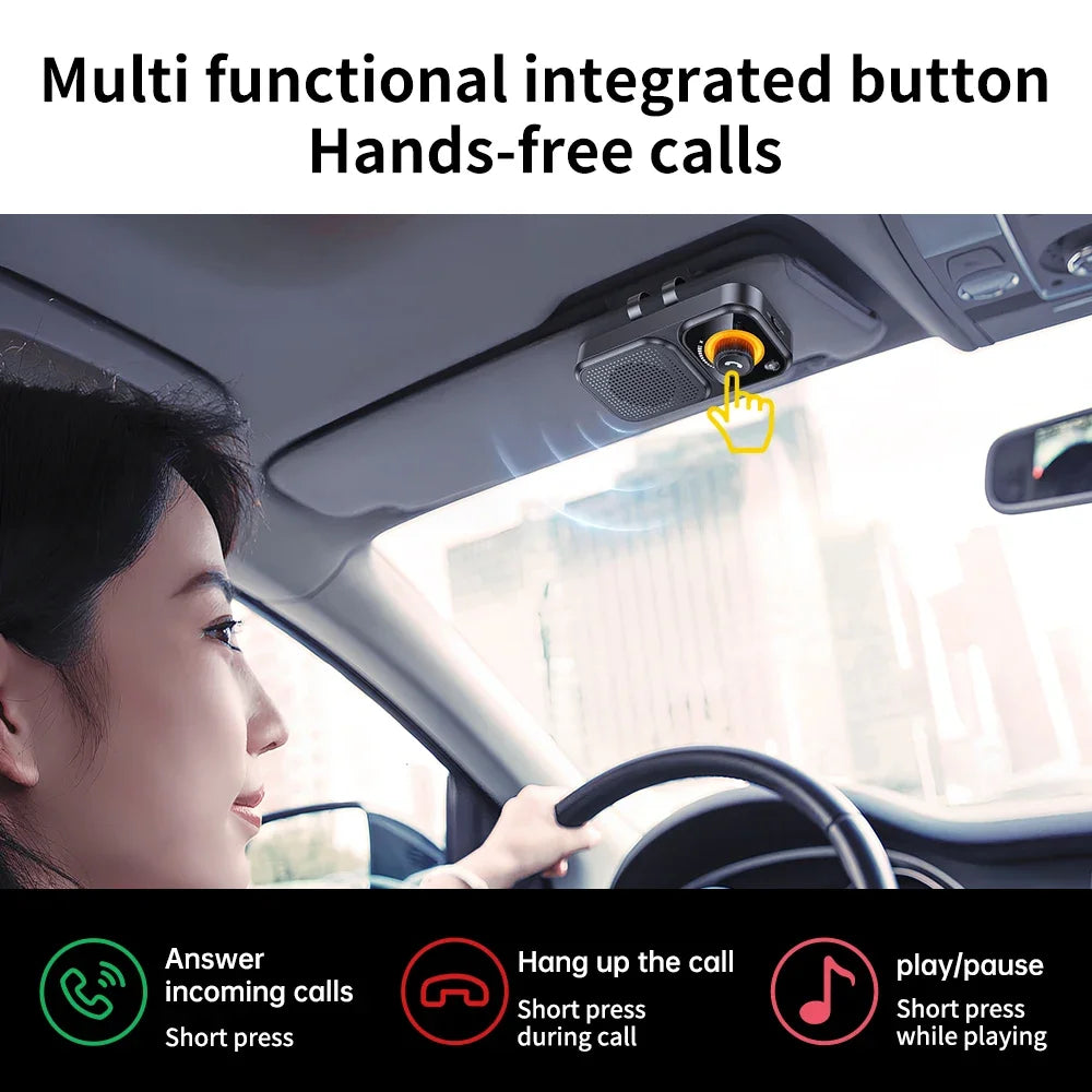 Bluetooth 5.4 Hands-Free Car Speakerphone for Sun Visor - 2