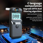 Digital Breathalyzer Alcohol Detector with LCD Display and 3 Color Alert