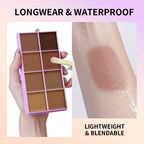 8-Shade Matte Cream Concealer Palette for Full Coverage