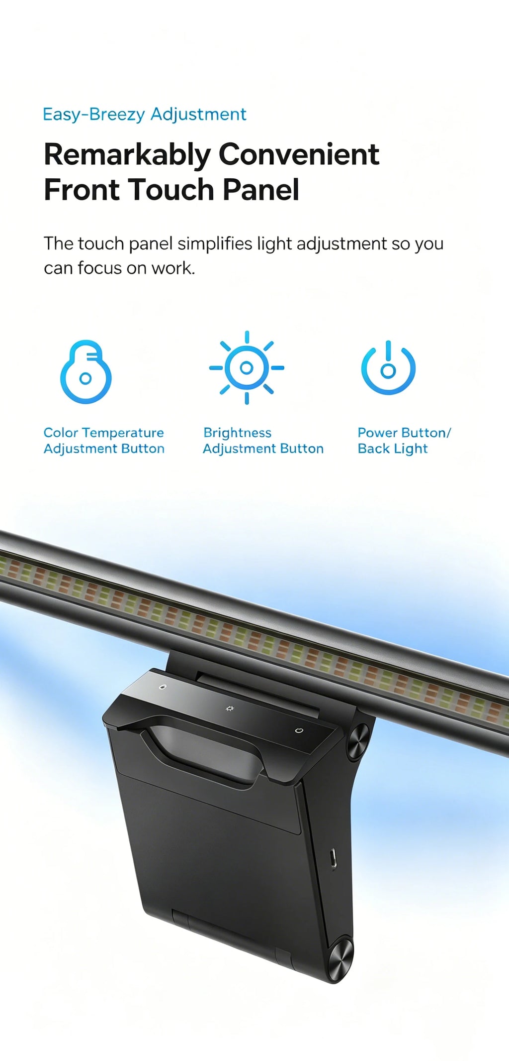 Adjustable LED Monitor Screen Hanging Light Bar