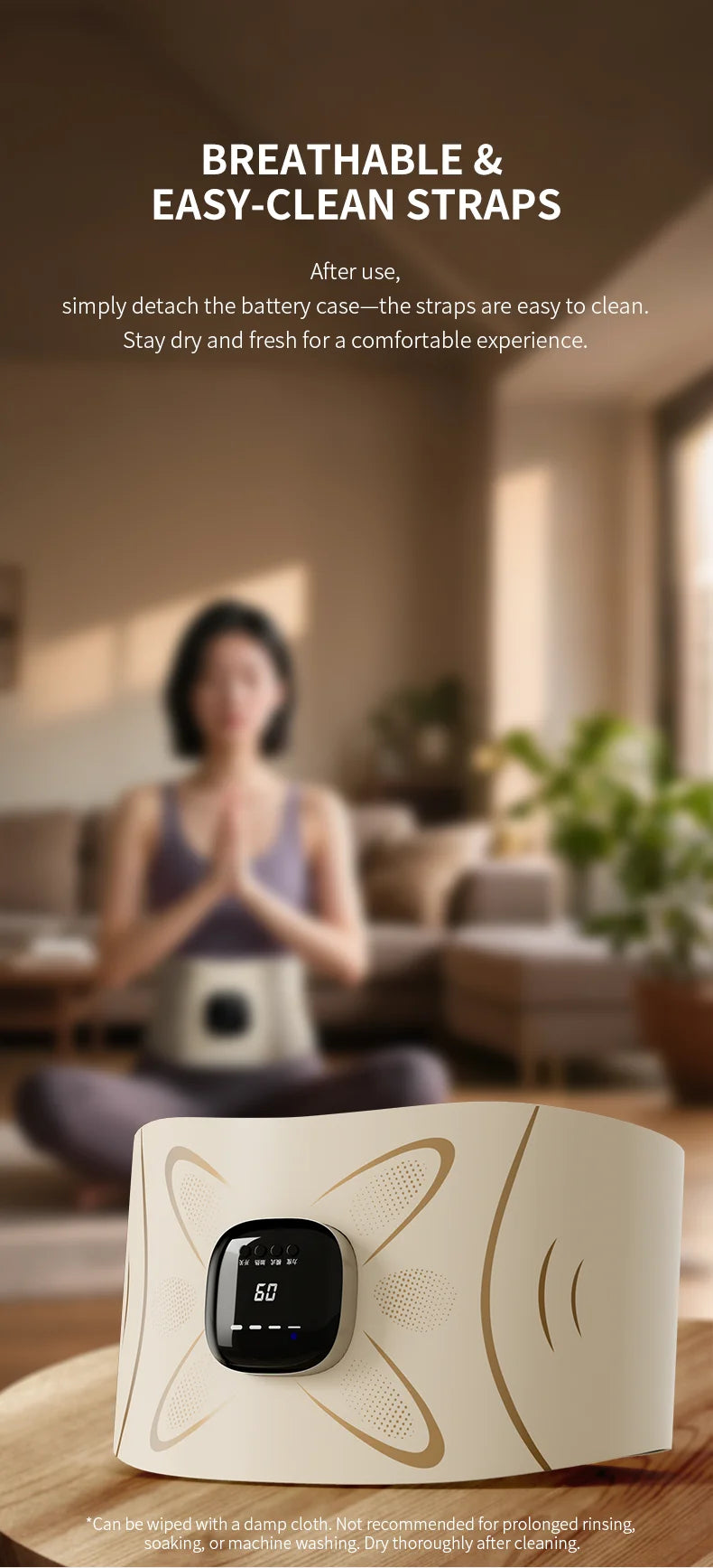 Electric Waist Pulse Massager for Abdominal Toning and Relaxation