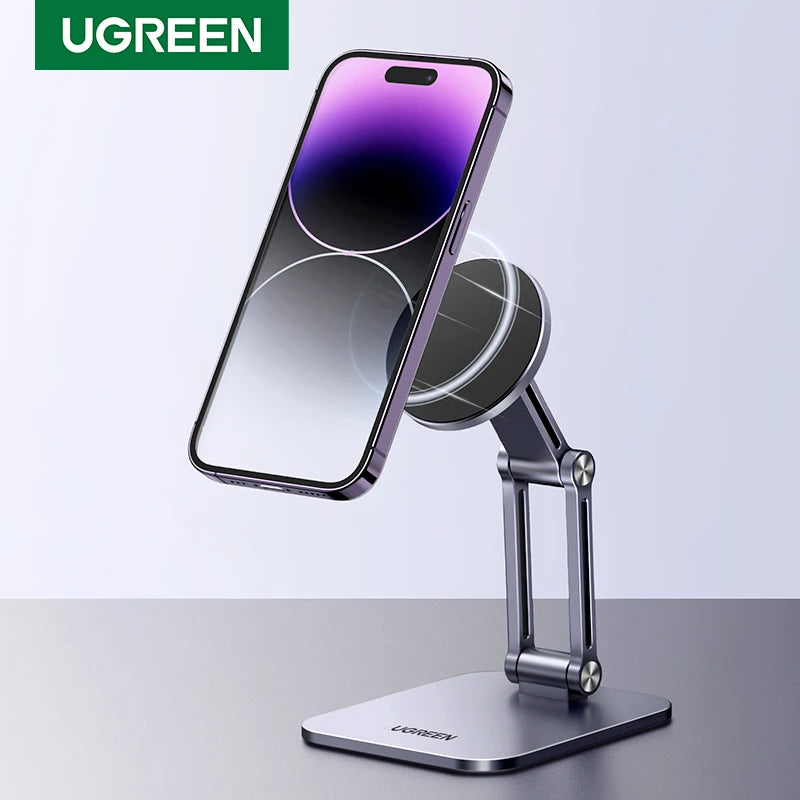 Adjustable Magnetic Aluminum Phone Stand for Desk