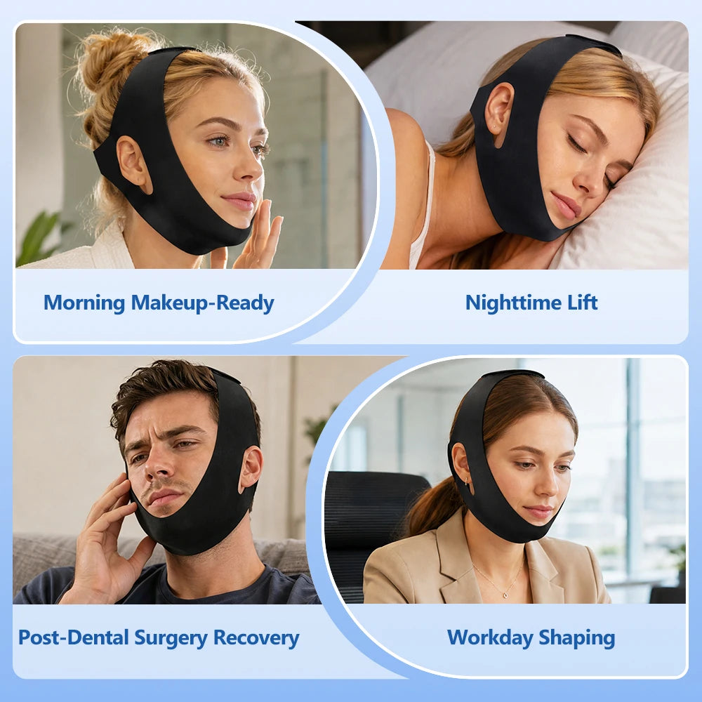 Hot and Cold Facial Compression Wrap for Chin and Jaw