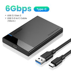 2.5-inch USB 3.1 Hard Drive Enclosure for SATA SSD and HDD