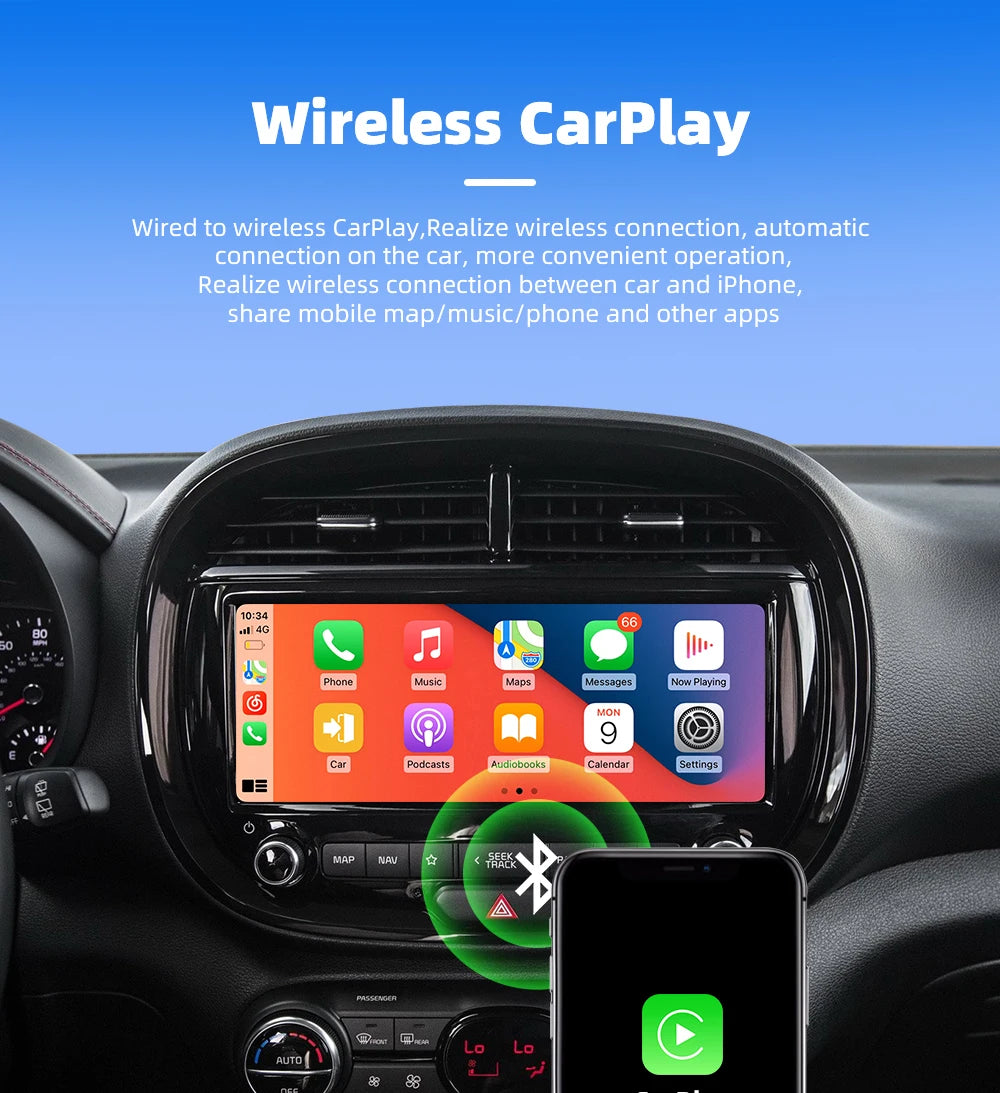 2-in-1 Wired to Wireless CarPlay and Android Auto Adapter Dongle