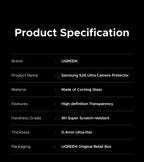 Tempered Glass Camera Lens Protector for Samsung Galaxy S26 Ultra