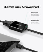 HDMI to VGA Adapter with 3.5mm Audio Jack 1080P