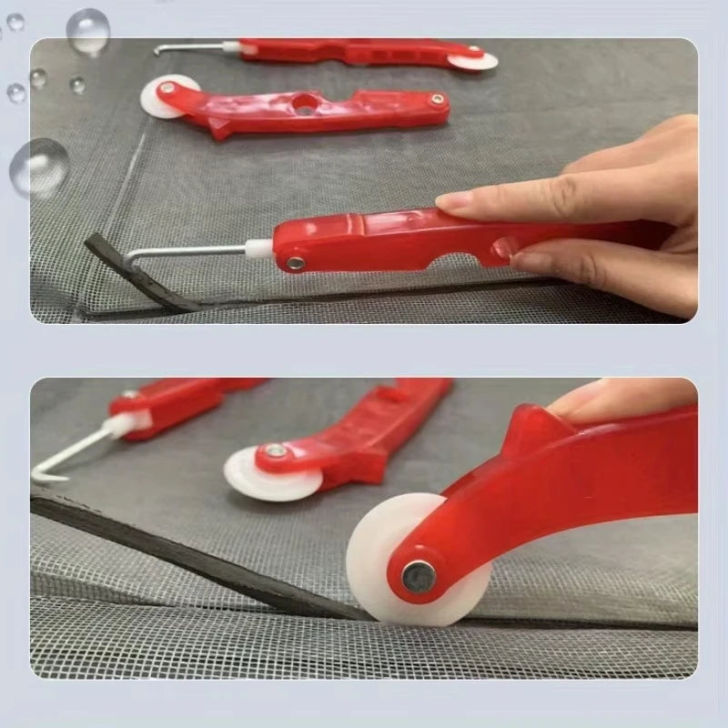 2-in-1 Window Screen Repair Tool with Spline Roller and Patch Tape