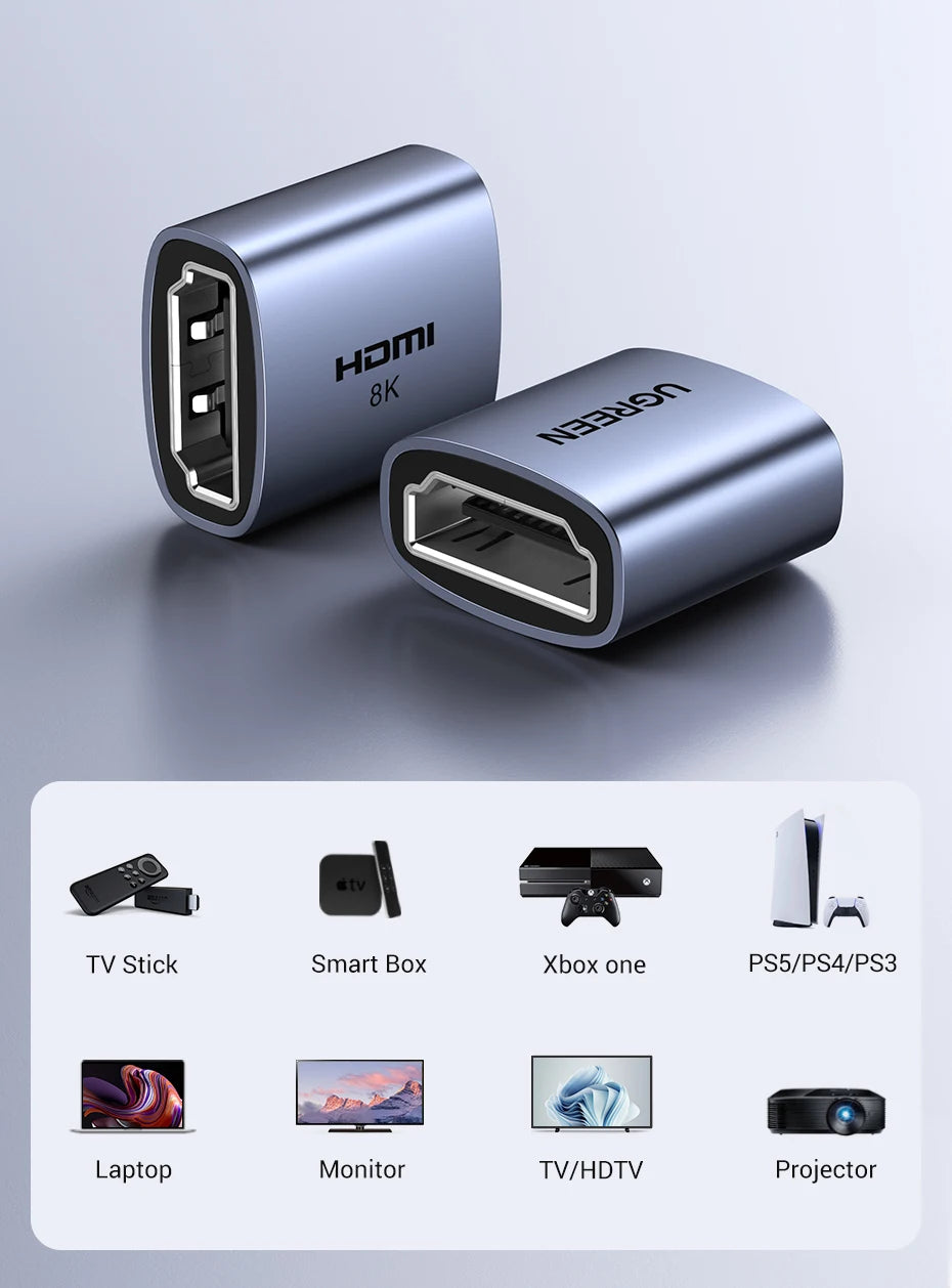 8K HDMI 2.1 Female to Female Extension Cable Coupler