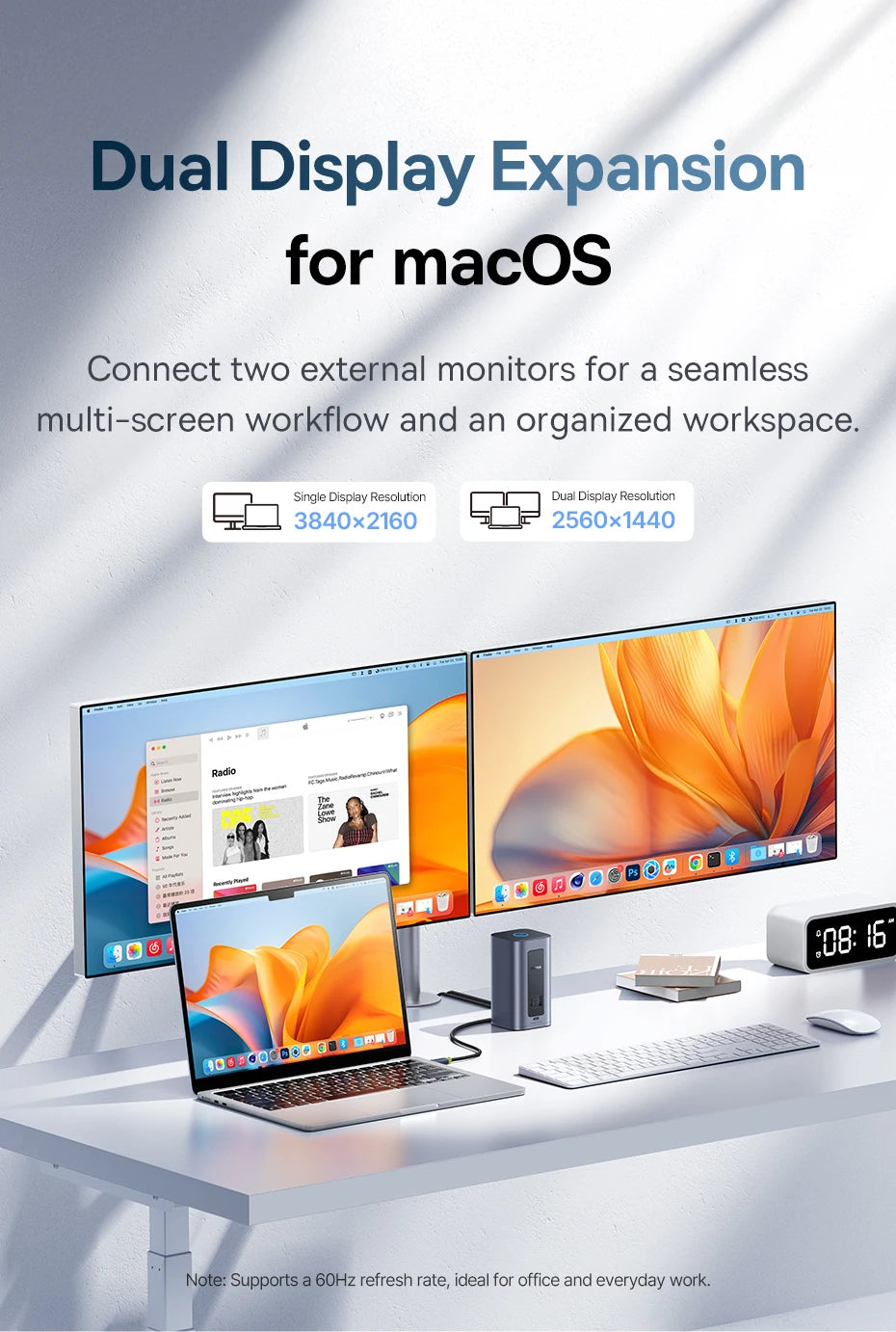 12-in-1 USB-C Docking Station for MacBook and Windows Laptops - 13